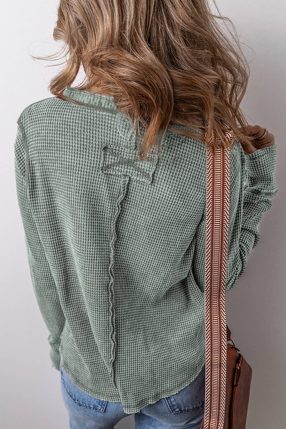 Smokey Green Long Sleeve Top